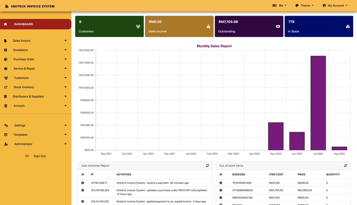 BigeWeb Invoice System