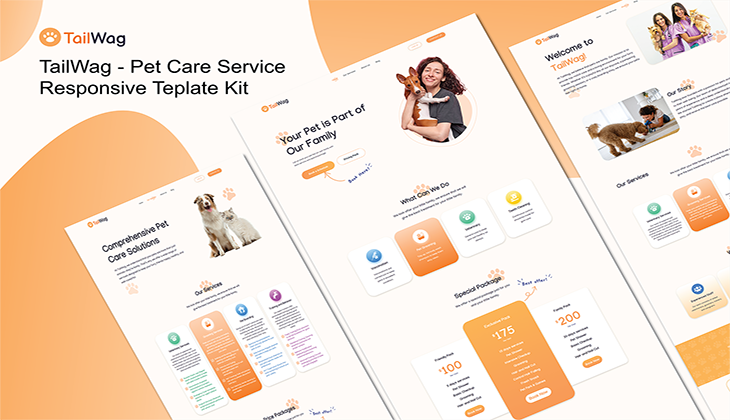 TailWag - Pet Care Template Kit