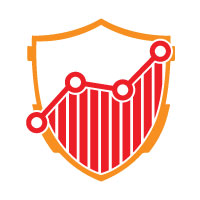 Shield Up Logo  Vector that can be used as a symbol for Analytics, Security, IT, Finance, Insurance and other businesses.