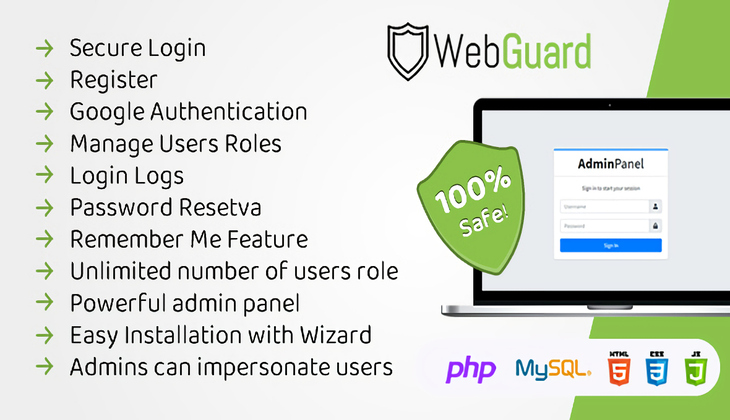 WebGuard - Advance PHP User Login and Registration